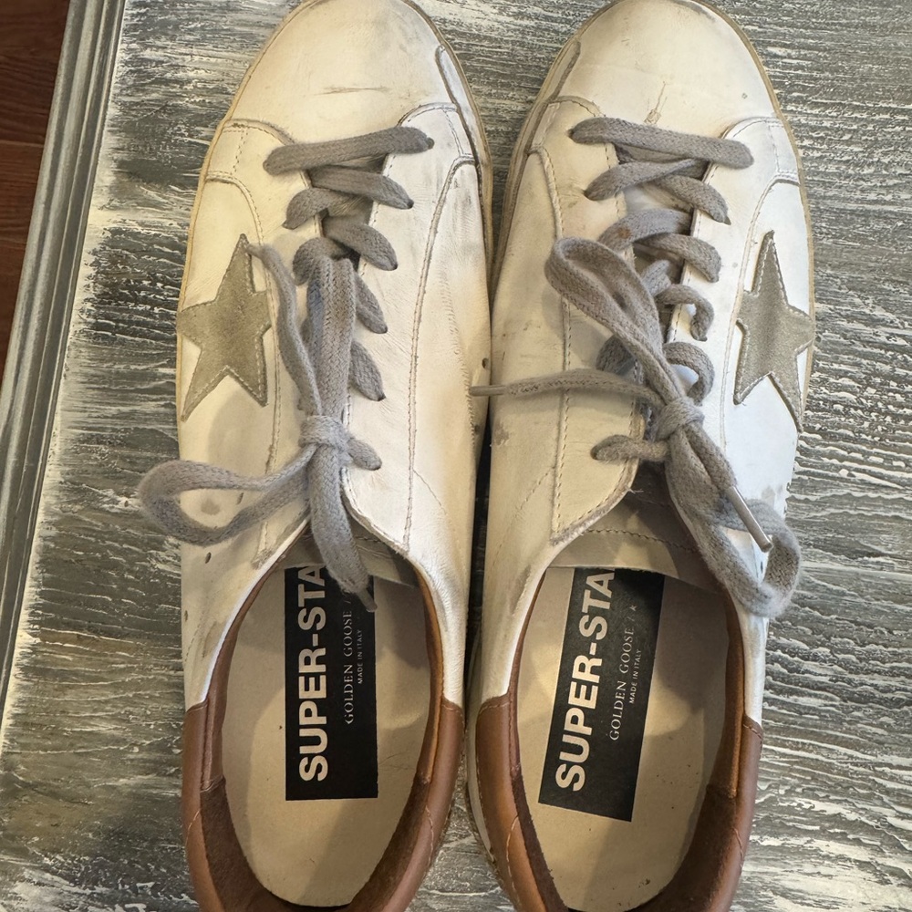 Golden Goose White Superstar Sneakers